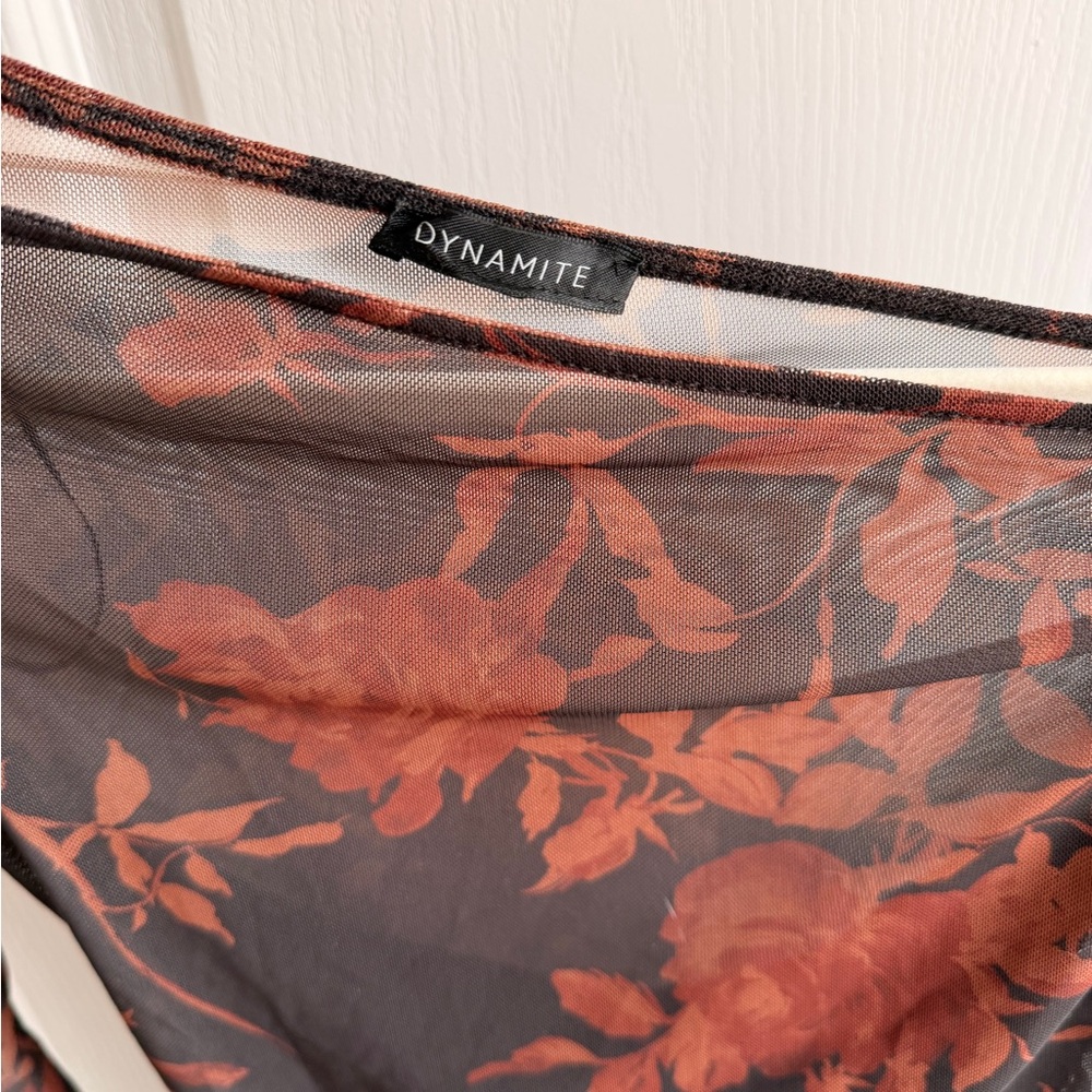 Dynamite One Shoulder Mesh Top - Picture 4 of 6